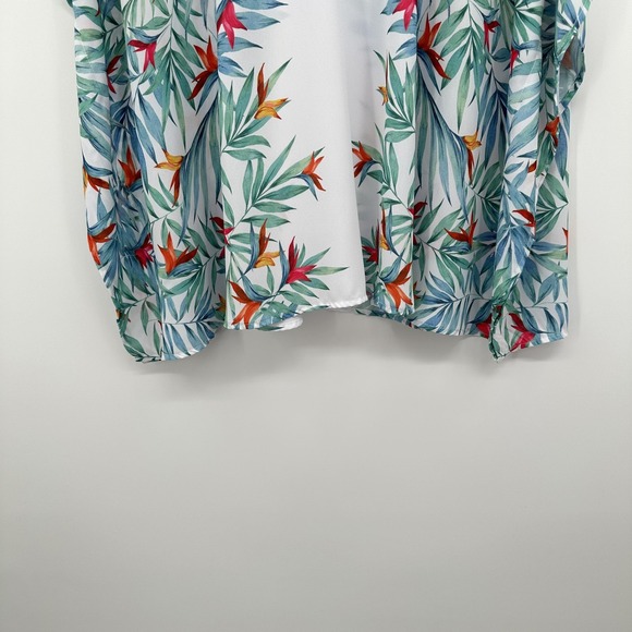 Show Me Your Mumu‎ Poncho Top XS Oversize Tropical Bird Paradise Beach Cover Up - Picture 4 of 8